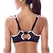 SYROKAN Women's No-Bounce Full-Support Racerback Pro High Impact Sports Bra Black 42DD