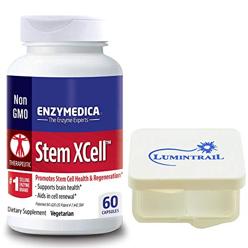 Enzymedica Stem XCell, Promotes Cellular Health Overall Well Being, 60 Capsules Bundle with Lumintrail Pill Case Enzymedica Stem XCell, Promotes Cellular Health Overall Well Being, 60 Capsules Bundle with Lumintrail Pill Case