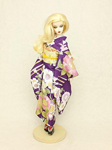 Gold-Purple Furisode dress,Barbie,Poppy,Misaki 11.5in.dolls Japan
