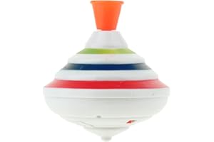Push Down Spinning Top Toy with Colorful Light and Music Peg-top Hand Spinning Toy Gift for Kids with Button Cell Flashing Sp