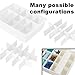Uncluttered Designs Adjustable Drawer Dividers for Utility & Junk Drawer Kitchen and Office Storage & Organization (White, 2 Pack)