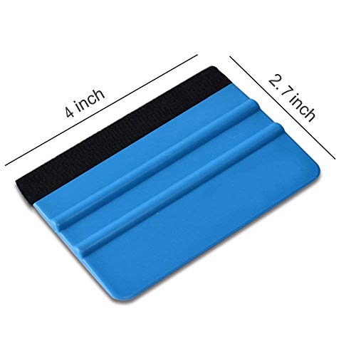 Durable Black Felt Edge Vinyl Squeegee Tool 4-Inch, Car Vinyl Film Wrapping Decal Squeegee Window Tint Work, Professional Scratch Free Squeegee (Pack of 3)