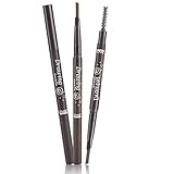 Eyebrow Pencil in Diamond-shape, Waterproof and longlasting, Retractable and Automatic body, Double-ends With Eyebrow Brush(Comb), 5 Colors: Black, Brown, Light Brown, Dark Brown, Grey