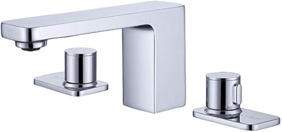 RTTGOR Grifo Oro/Plata/Negro Lavabo de galvanoplastia Grifo montado en