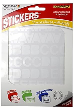 Novadhesif – weiche Klebebuchstaben (komplettes Alphabet) - 20 mm - Weiß