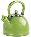 Calypso Basics by Reston Lloyd Harmonic Hum Whistling Teakettle with Glass Lid, 2.2-Quart, Lime