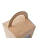 ONE MORE Single Cupcake Box Of Handle With PVC Window 24 Of Pack (Brown)