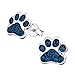 925 Sterling Silver Montana Blue Crystal Paw Print Stud Earrings 18872