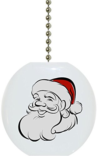 Santa Solid Ceramic Fan Pull