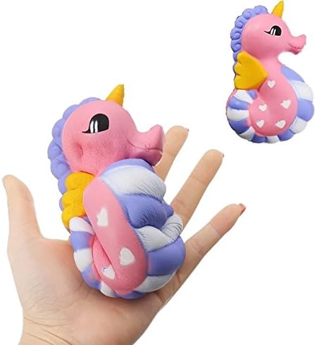 Jumbo Squishy Cute Unicorn Seahorse Toy Kawaii Anti-Stress Slow Rising Strawberry Scented For Kids and Adults By JACA