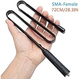 72CM/28.3 Inch Length ABBREE SMA-Female Dual Band 144/430Mhz Foldable CS Tactical Antenna for Baofeng UV-5R UV-82 BF-F8HP BF-888S Ham Two Way Radio