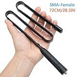 72CM/28.3 Inch Length ABBREE SMA-Female Dual Band 144/430Mhz Foldable CS Tactical Antenna for Baofeng UV-5R UV-82 BF-F8HP BF-888S Ham Two Way Radio