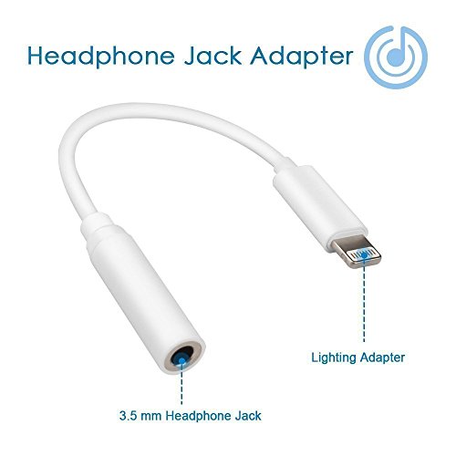 image for my-handy-design iPhone Headphone Adapter, Compatible with iPhone 7/7Pl