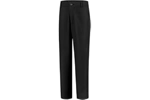 Lycody Boys' Flat Front Dress Pants Adjustable Waist School Uniforms Pants