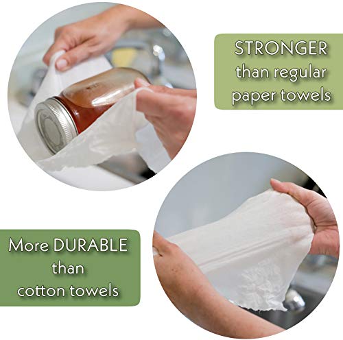 Bamboo Towels, Reusable Paper Towels, 2 Rolls, 60 Sheets, Natural Loofah Dish Sponge, Kitchen Towels, Unpaper Towels, Eco Friendly Products, Washable Recycled Organic Kitchen Napkins