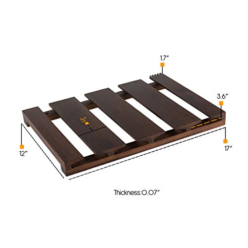 Rustic State 4 Sectional Adjustable Under Mount Wood Stemware