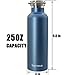 TOPOKO 25 oz Stainless Steel Vacuum Insulated Water Bottle, Keeps Drink Cold up to 24 Hours & Hot up to 12 Hours, Leak Proof and Sweat Proof. Large Capacity Sports Bottle Wide Mouth Metal Lid (Blue)