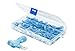 100 PCS Polyolefin Heat Shrink Wire Connector Assortment - Fully Insulated Male & Female Spade Blue Disconnect Terminal Kit for Marine and Automotive Use