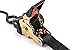 Camco 50033 Retractable Transom Tie Down Straps, 1” Width, 6’ Dual Hooks , Black