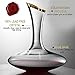 Royal Freedom Wine Decanter - Crystal Glass Red Wine Carafe - Gold Tip, 100% Lead Free & Thick Hand Blown Wine Aerator - Great Wine Gift & Wine Accessories - Wide Base for 1800 ml (60 oz) Capacity
