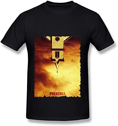 American Action TV Series Preacher 2016 Poster Black T Shirt For Men