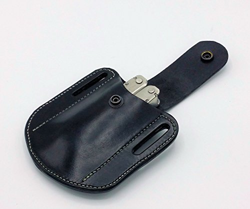 Leatherman Multitool Leather Sheath Case Strap Snap Closure Fits Surge and Super Tool 300-Black