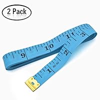 Yojoloin 2PCS 60 inches Double Scale Soft Tape Measure Flexible Ruler for Measuring Weight Loss Medical Body Measurement Sewing Tailor Dressmaker Cloth Ruler with Accurate Measurements(150cm/60inch)