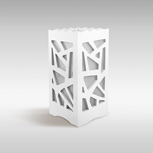 DIJIANI Bedside Table Lamp Simple Night Stand Lamp Contemporary Small Bedside Desk Lamp with Stars Cutout for Living Room, Bedroom, Study, Hotel, White