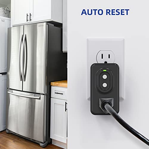 AIDA GFCI Adapter, 15 AMP Single Outlet Grounded 3Prong GFCI Adapter