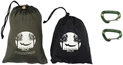 Hammock Set - Convenient Double Wide Travel & Camping Hammock with Nylon Tree Straps and Aluminum Alloy Carabiners