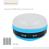 3 AA Camping Light ,Vshiny Battery Powered LED Lantern Flashlight ,Super Bright 150 Lumen Tent LightSuitable for Hiking,fishing,sailing,repairing,camping,hurricanes and Any Emergencies.（blue）
