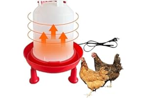 Winter Heated Chicken Waterer, Automatic Thermostatically Controlled Water Dispenser, Heated Poultry Fountain with Legs for C