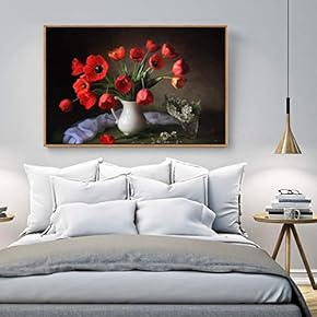 Floating Framed Canvas Wall Art for Living Room, Bedroom Still Life Canvas Prints for Home Decoration Ready to Hang - 16x24 inches
