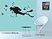 Diver Jellyfish Wall Decals (r222)