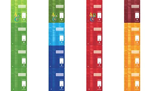 Clairefontaine 331627C - One Notebook - Ideal for School, DIN - Size: A4 21x29.7 cm, Ruled 27 Continuous line with Margin, 64 Pages, 90g, Blue, 1 Piece