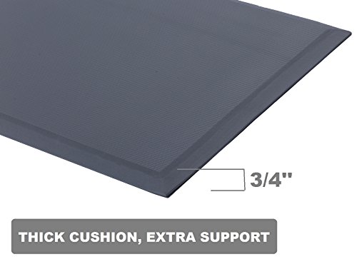 The Original Ergohead Anti-Fatigue Comfort Standing Mat, Ergonomically Engineered, Perfect For Standing Desk, Office and Garages, 24" x 36", Grey