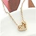 Rigant Simple Small Smooth Heart Pendant Necklace Fashion Jewelry for Women (Gold)