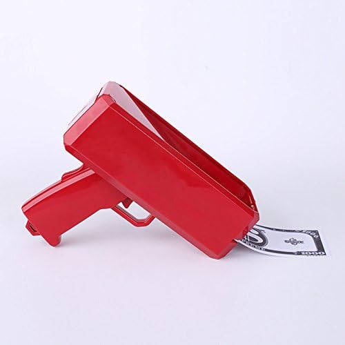 The Cash Money Gun , Sodope Money Gun Can Be Sprayed 50-100 Money Works on 9 Volt Battery Which is Included Manufacturer Make it Rain US Dollars - Red (Cash Cannon)
