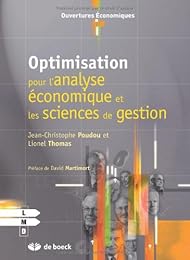 Optimisation pour l'analyse économique et les sciences de gestion