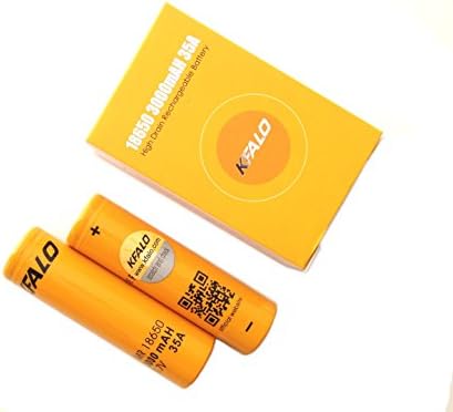2 KFALO IMR 18650 Flat Top Battery/ 3000mAh 35A 3.7V High Drain with Shaped Core Tech (2PCS)