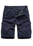 Capturelove Mens Shark Pattern Camouflage Cotton Stitching Shorts