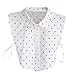 Daxin Women's Detachable Fake Collars Cotton Faux Lapel Shirt Collar Removable Choker (215 W)