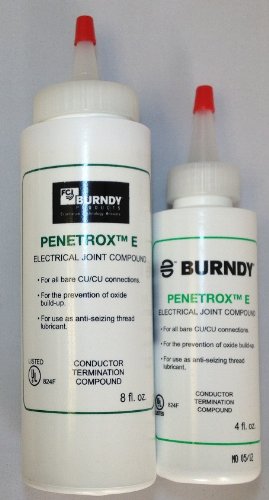 Burndy PEN E-8 Oxide-Inhibiting Joint Compounds PENETROX E, 8 oz Container Size, Squeeze Bottle Container Type