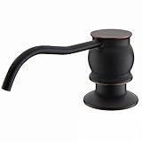 Comllen Antique Deck Mounted Oil Rubbed Bronze Black Countertop Liquid Kitchen Sink Soap Dispenser, Under Sink Soap Dispenser Pump