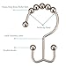 Amazer Shower Curtain Hooks Rings, Stainless Steel Shower Curtain Rings, 12Pcs Double Glide Shower Hooks for Bathroom Shower Curtain Rods Dual Rust-Resistant Shower Rings, Matte Nickel