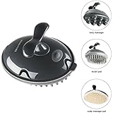 MARNUR Scalp Massager Electric Hair Brush Head Massager Massage for Neck Shoulder Back Foot Head Arm (Men &amp; Women) with 3 Multi-Function Vibrating Attachments Operated