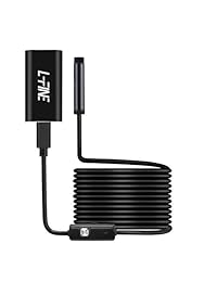 Endoscopio inalámbrico L Fine impermeable, cámara de inspección de 2 MP CMOS para IOS Android Windows Mac (16.4 pies)
