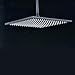 Rozin LED Light 16-inch Rainfall Shower Head Bathroom Square Top Sprayer Black Color