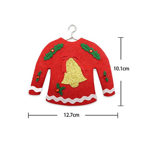 Kiddokids 6 DIY Ugly Sweater Christmas Tree Ornament Holiday Craft Kit for Kids Gift Toys Stuffers - Thumbnail 5