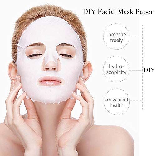 image for gootrades 100Pcs Uncompressed Face Mask Sheet Paper DIY Natural Skin C